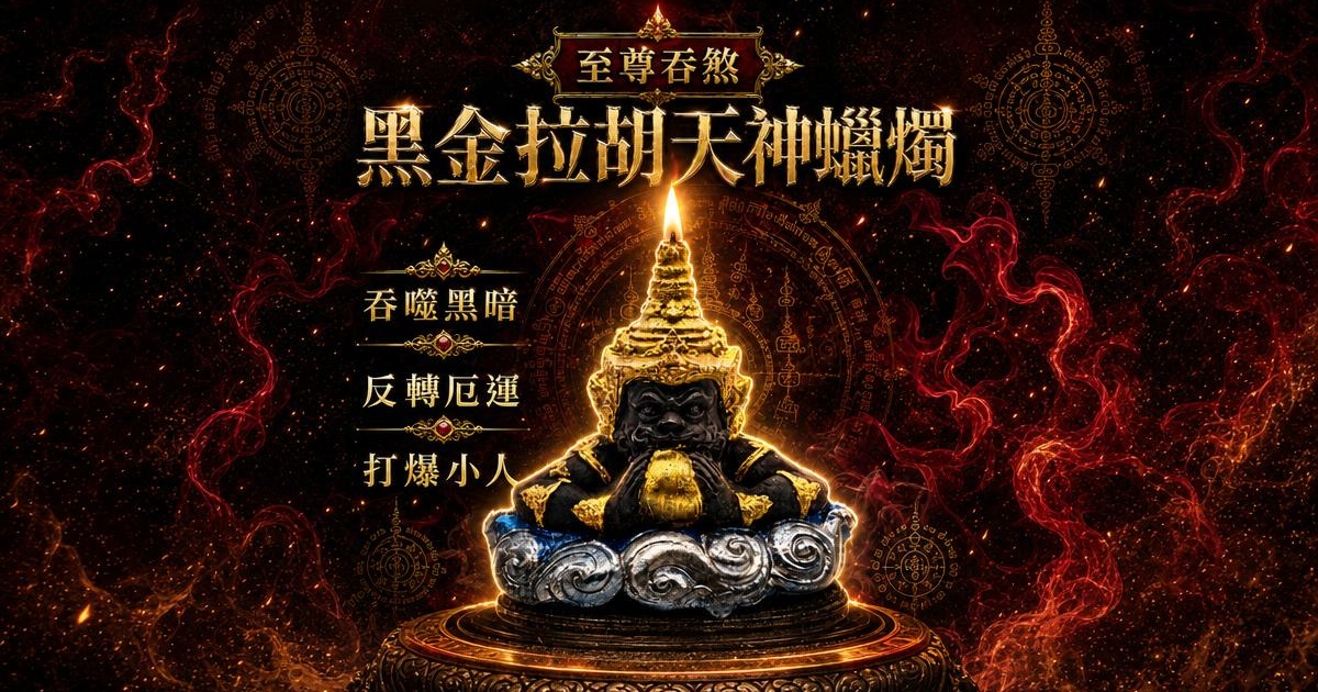 拉胡吞妖黑金法燭｜代燒吞煞打小人、開財翻身的至尊大法 文章首圖