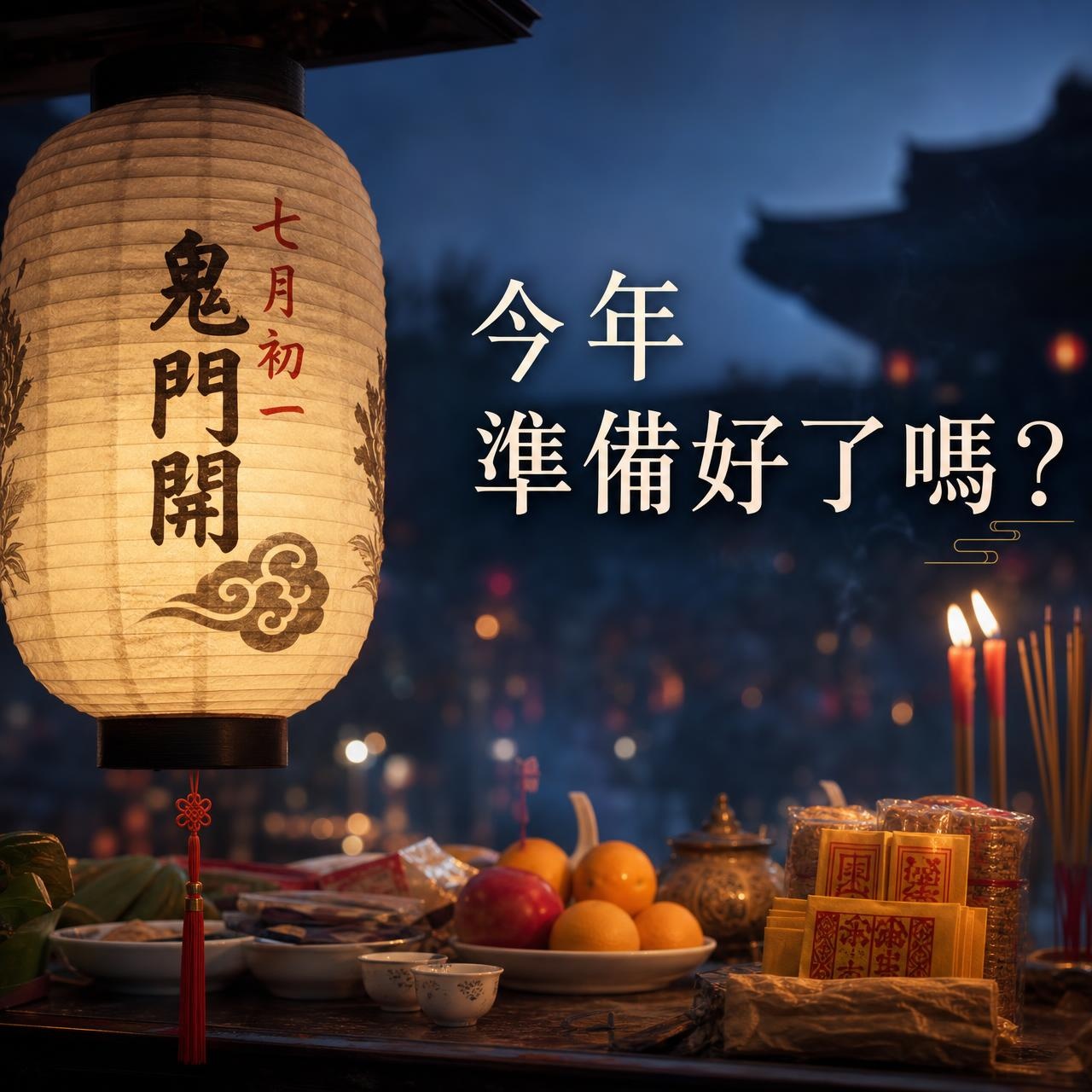 2026鬼門開8/13！農曆七月禁忌與中元普渡祈福完整攻略