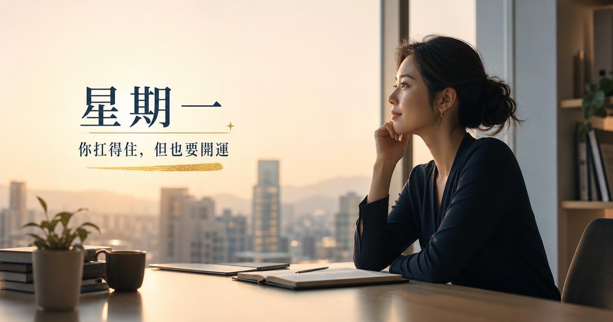 星期一出生的人怎麼開運?厚德承載格 3 徵兆與職場感情財運對策 文章首圖
