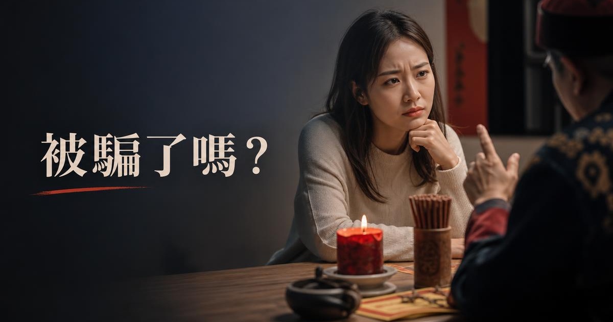 斬桃花被神棍騙千萬?7 個詐騙警訊+正派法事 5 項檢查清單【2026】 文章首圖